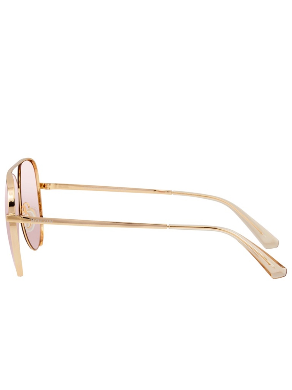 Gold Frame Pink Lens Unisex Sunglasses